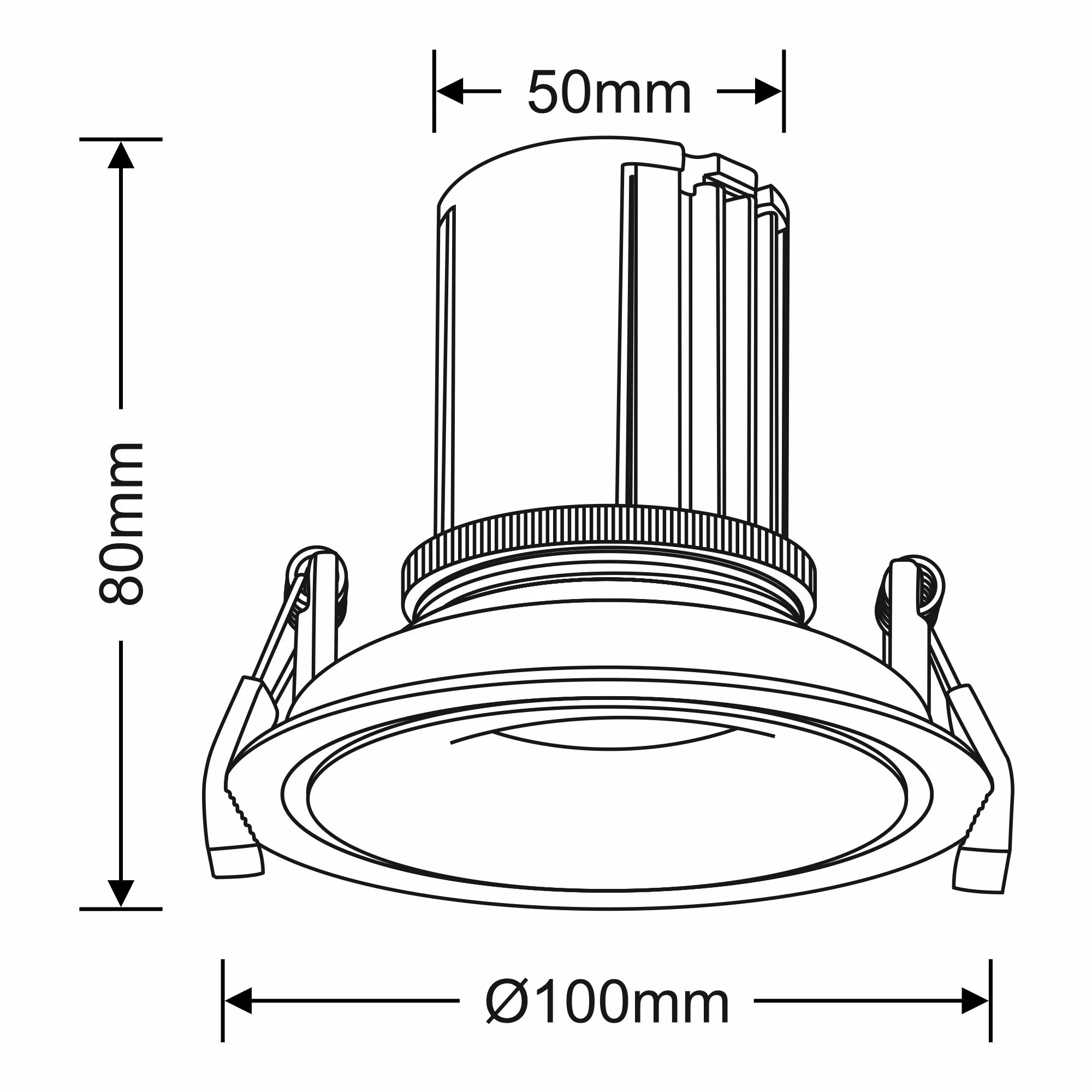 Bolor 9 Tridonic Powered 9W 3000K 840lm 24° CRI>90 LED Engine Black/Gold Fixed Recessed Spotlight, IP20 DM202056  Dlux Bolor 9